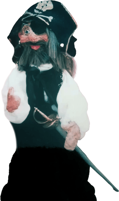 Gebastelte Puppe von Pirat Kunibert